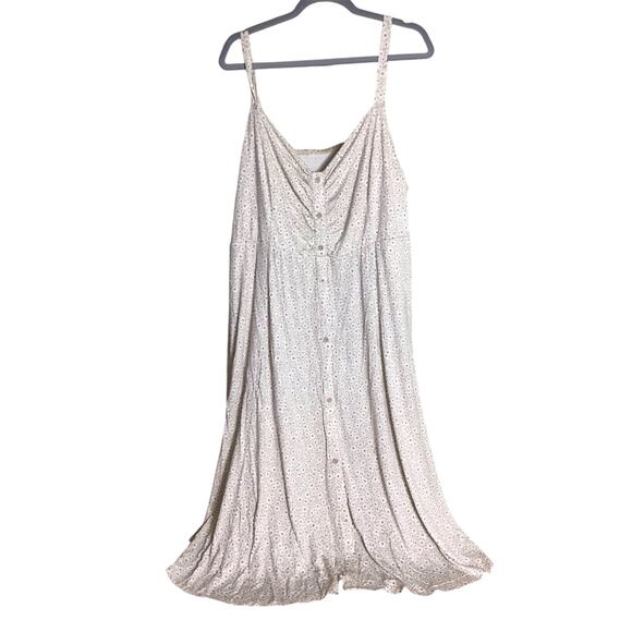 Torrid Women Midi Super Soft Button-Front Dress Sz. 4X  Striped Daisy Floral - Picture 5 of 11